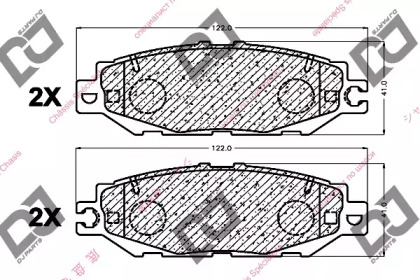 Комплект тормозных колодок BP1070 DJ PARTS